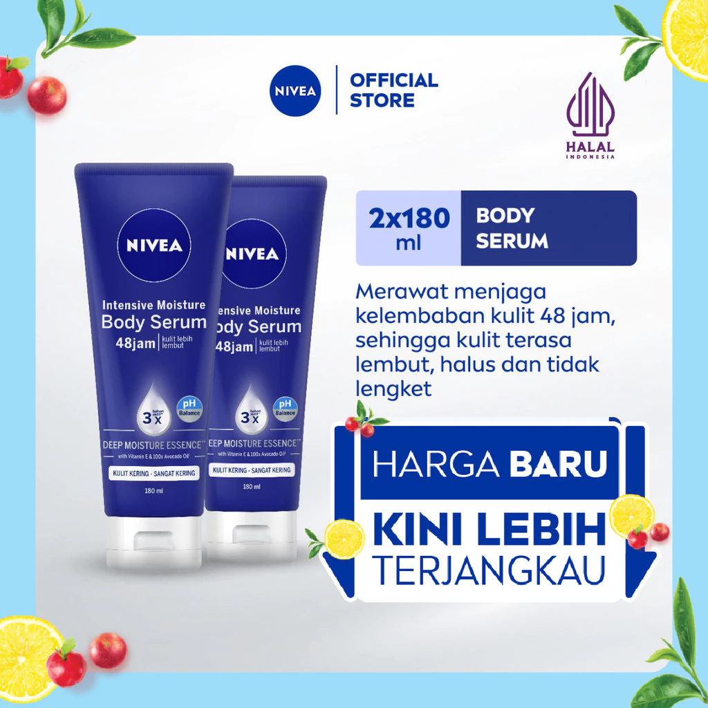 NIVEA Body Serum Intensive Moisture Moisturizing 180 ml - 2 pcs