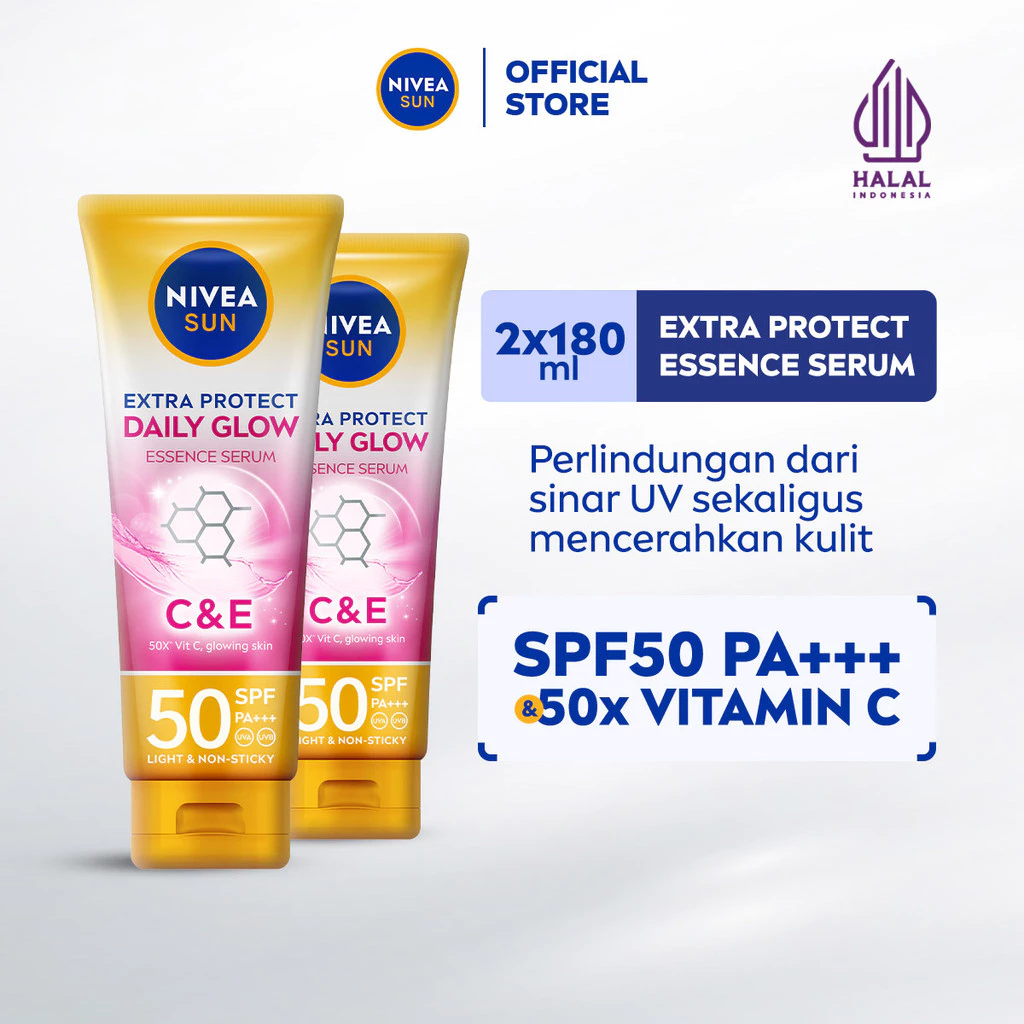 NIVEA SUN Extra Protect Daily Glow Moisturizing SPF50 180ml Twinpack