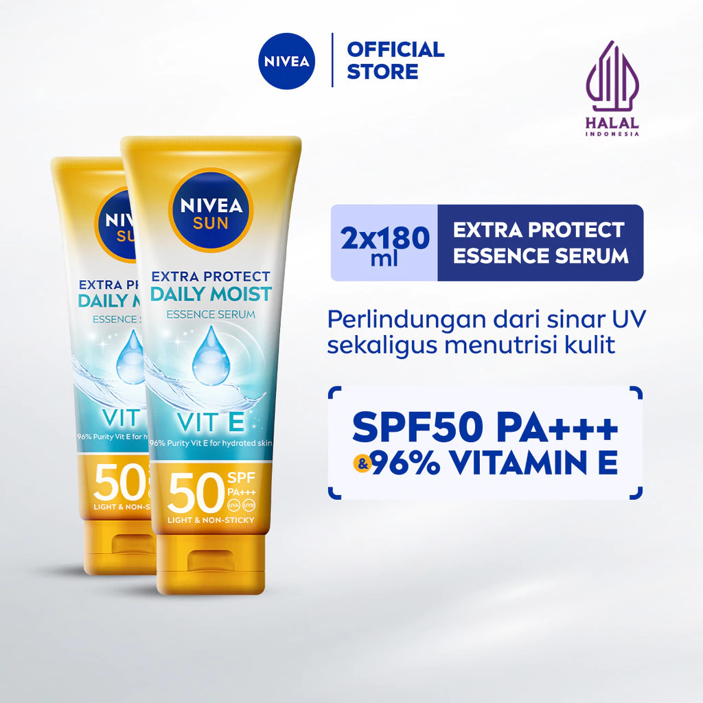 NIVEA SUN Extra Protect Daily Moist SPF50 180ml Twinpack