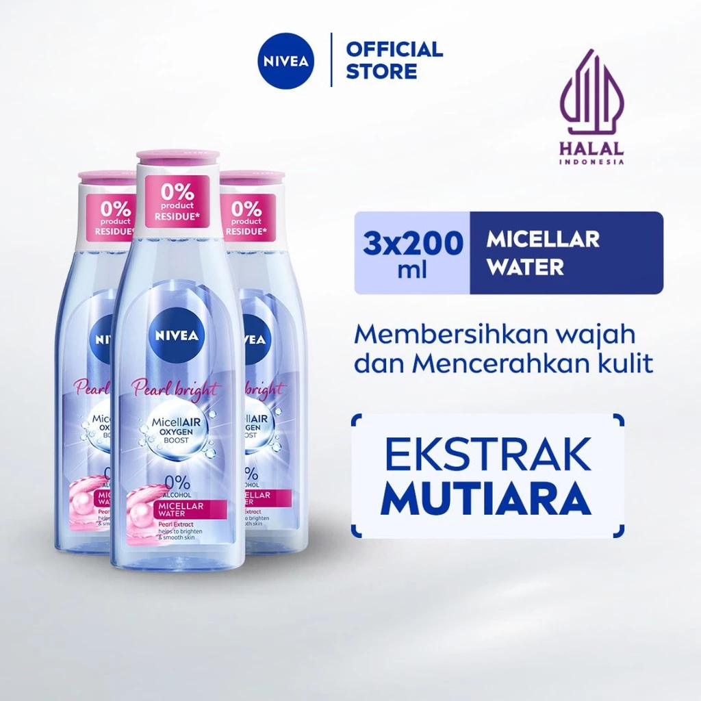 NIVEA Face Micellair Pearl And White Skin Breathe 200 ml 3 pcs