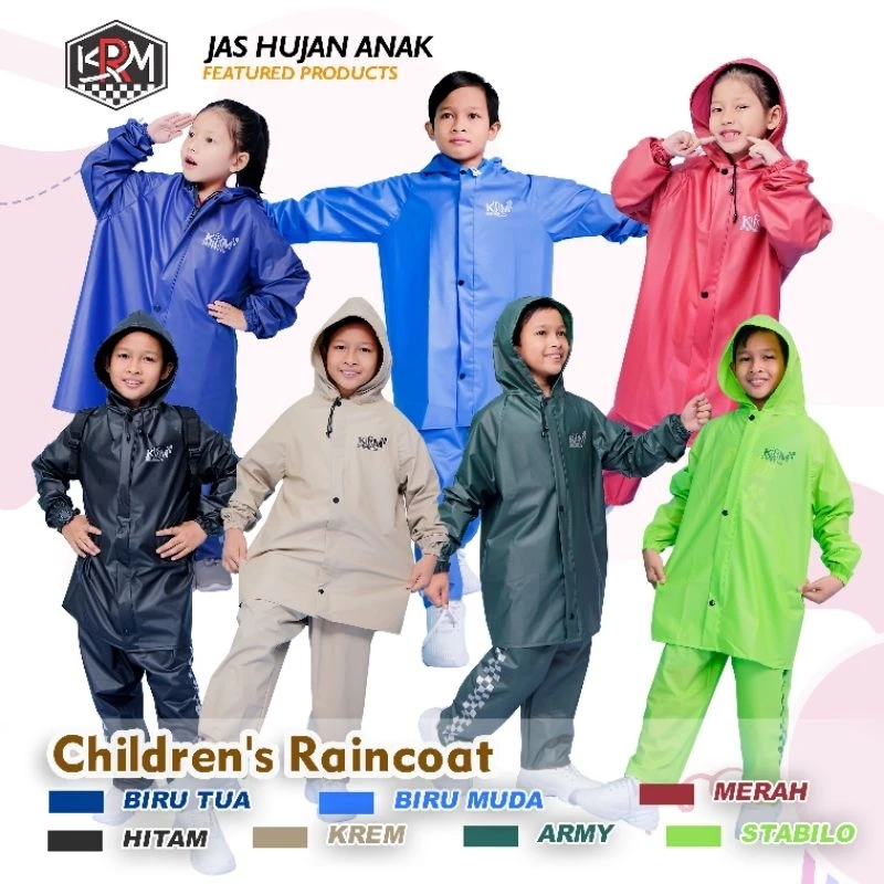 KRM TERLARIS JAS HUJAN ANAK MOTIF KOTAK MANTEL HUJAN ANAK TERBAIK
