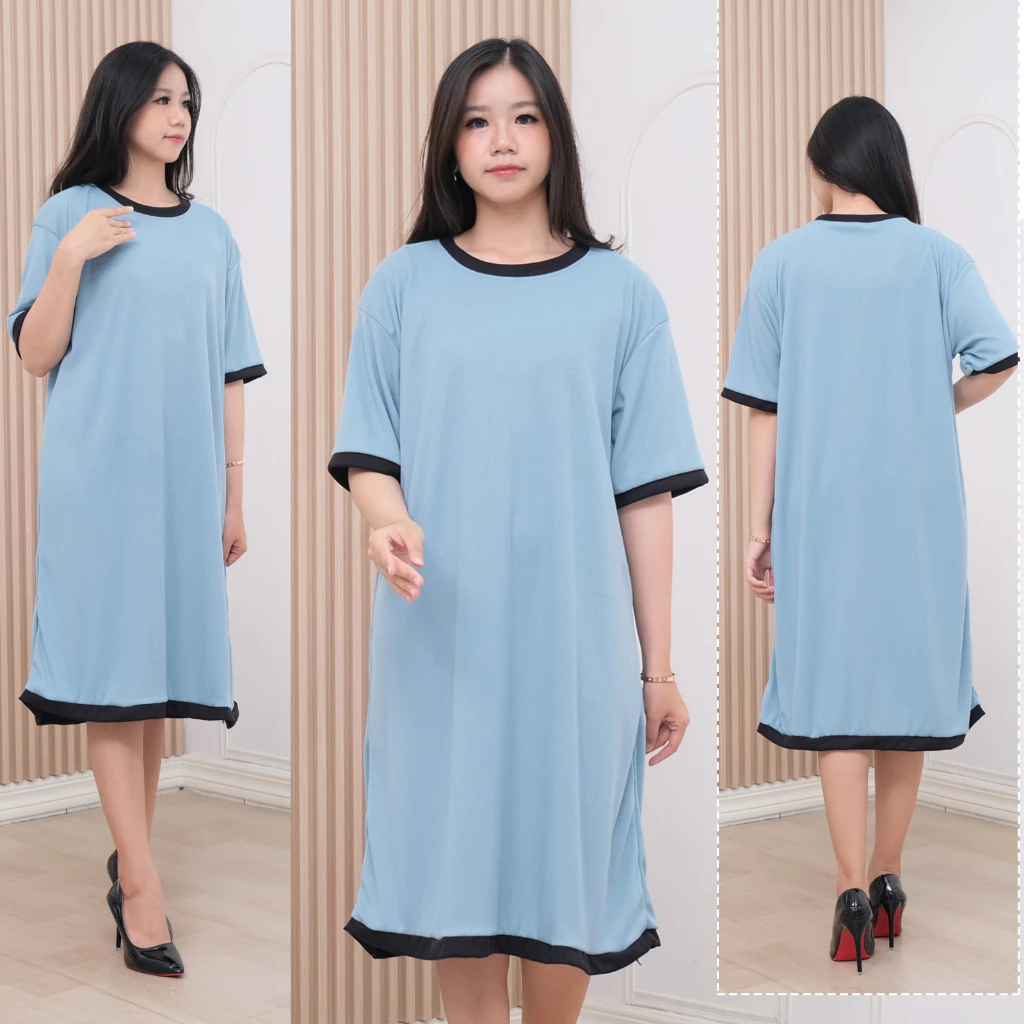 RILLO - Dress Knit Basic Daily Wanita Combi List