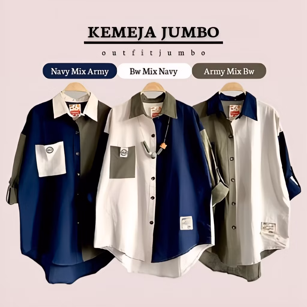Fina Kemeja wanita S M L XL XXL 3XL 4XL 5L - Kemeja Jumbo Ld 110 120 130 140 - Kemeja Matt Crinkle L