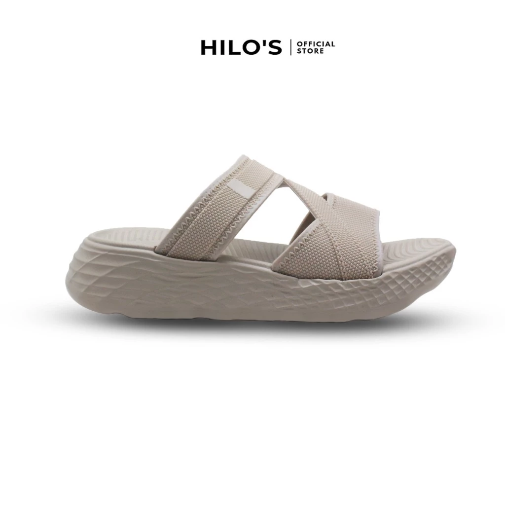HILOS-23009L-1 Sandal Wanita Slide Slip On Wedges Kekinian Korean Style Terbaru