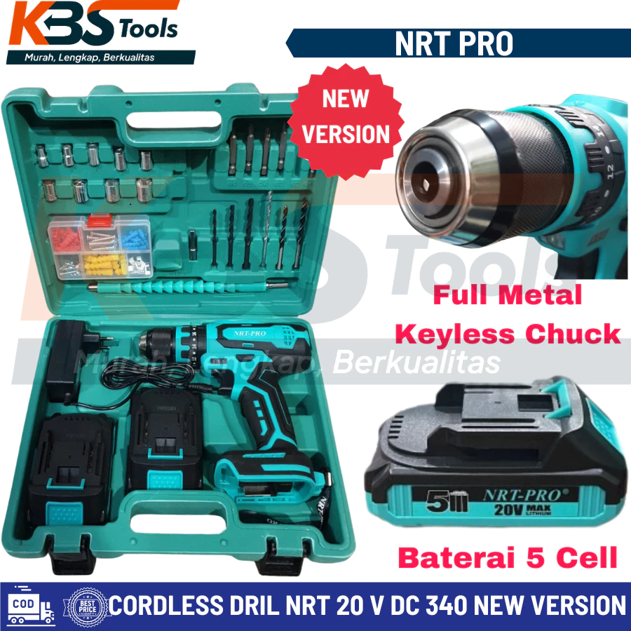 NRT PRO 20V Cordless Impact Drill Set 26 PCS DC-340