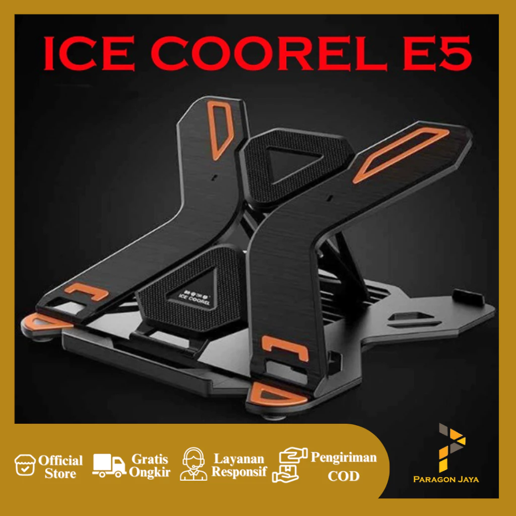 65. Ice Coorel E5 Laptop Stand Adjustable Angle with Smartphone Holder