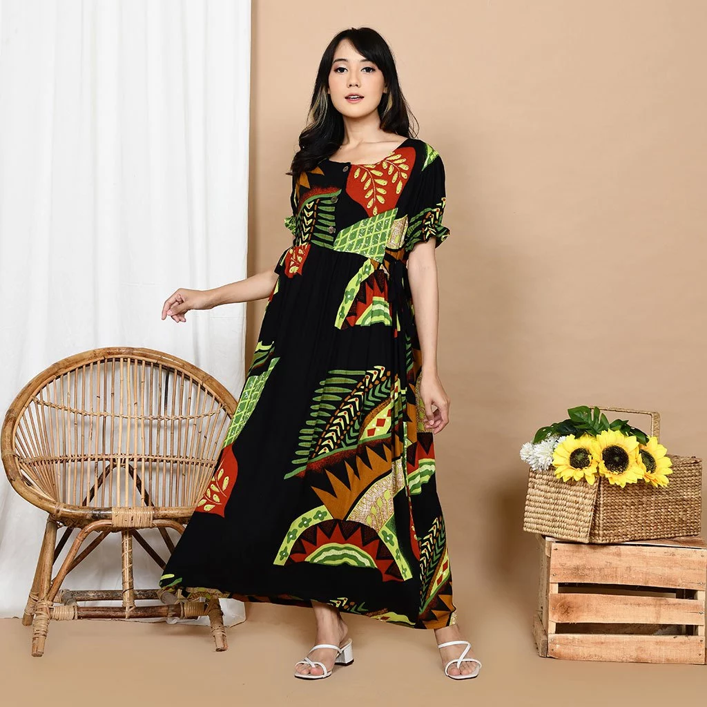 Jivva Authentic Giya Dress Daster Kekinian Daster Tali Samping Semata Kaki