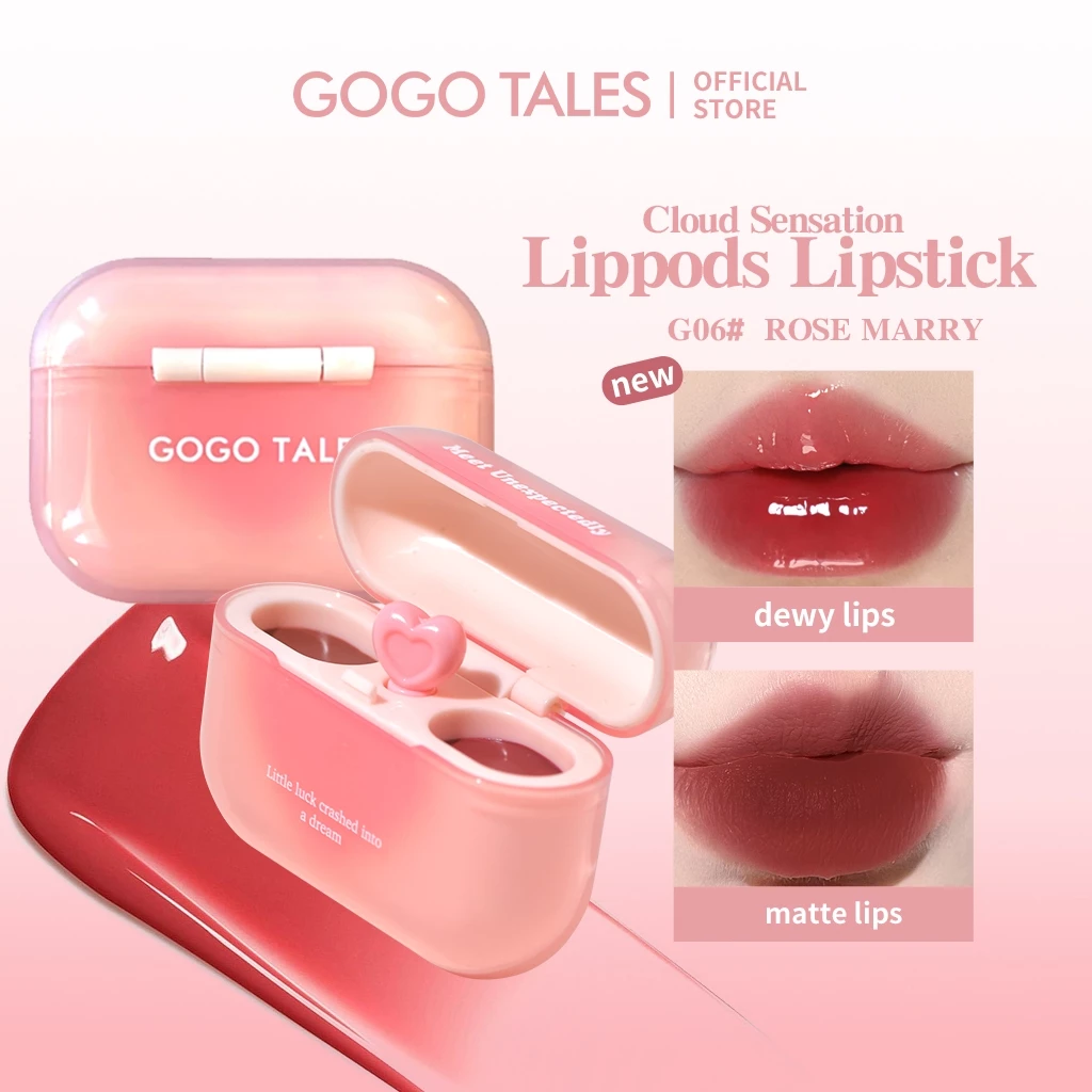 GOGO TALES LipPods Lipstik Ombre Viral Matte Velvet