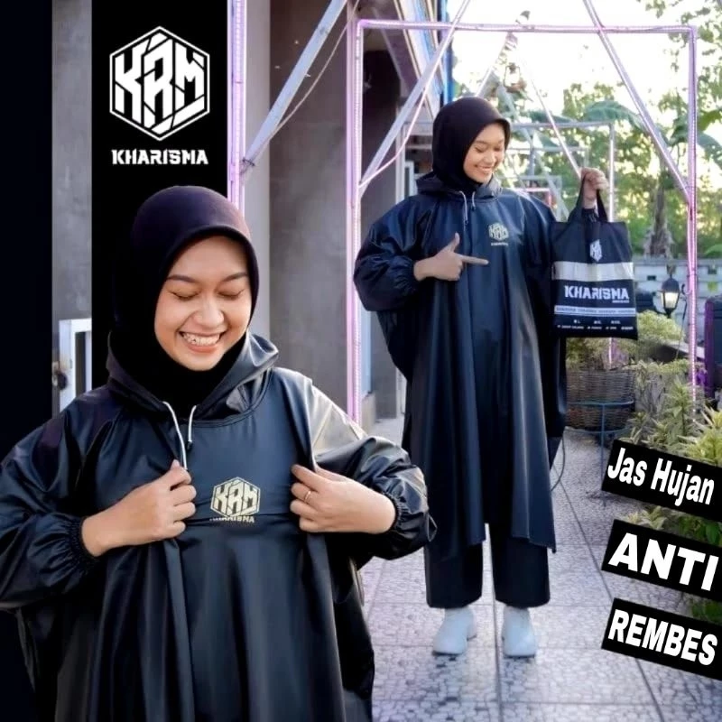 KHARISMA JAS HUJAN PONCO + CELANA KELELAWAR JUMBO TEBAL DAN KUAT