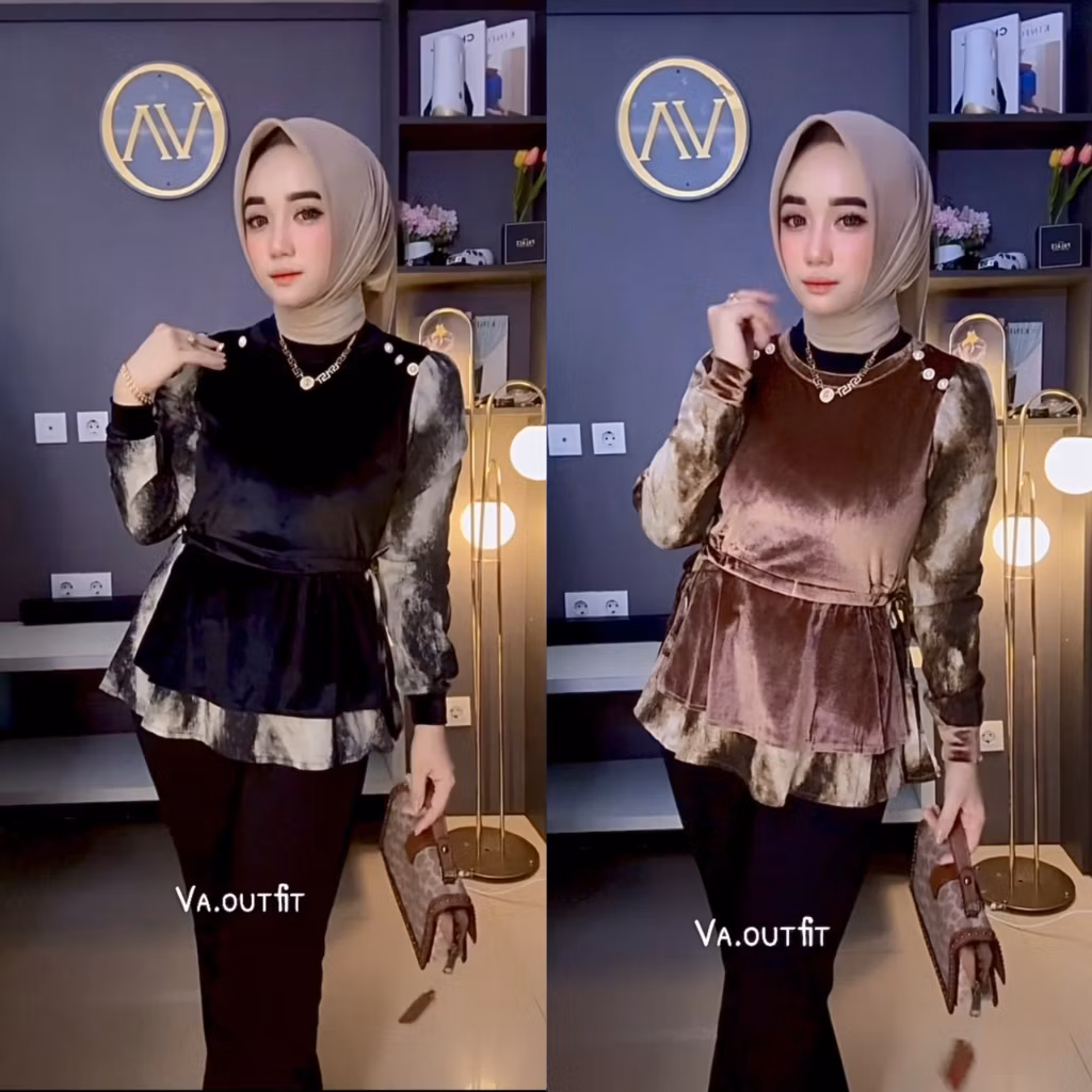 Vaoutfit MAGITA Blouse Atasan wanita PREMIUM Kasual Kerja