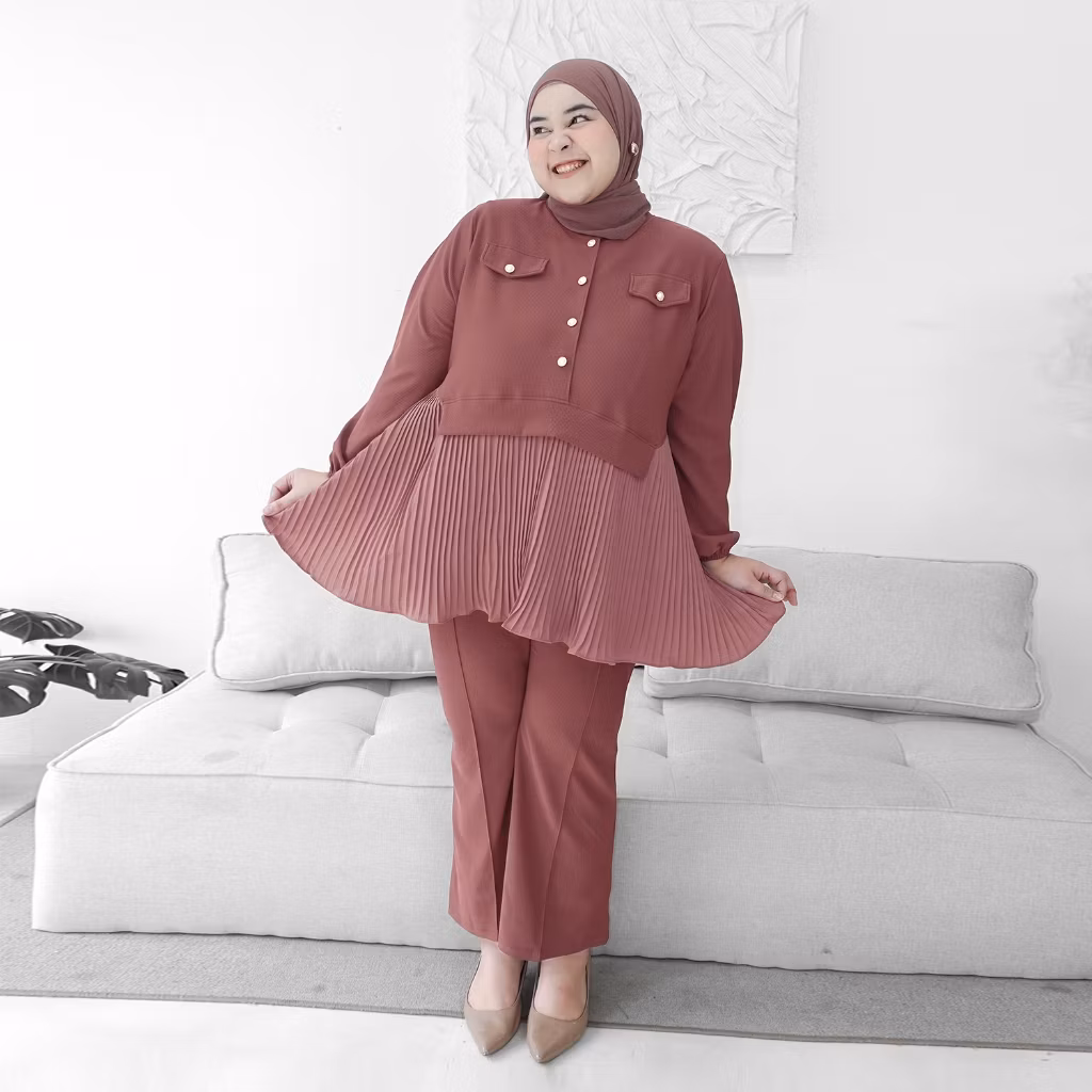Bigissimo - Jemma One Set | Setelan Wanita One Set Atasan Dan Bawahan Big Size Jumbo