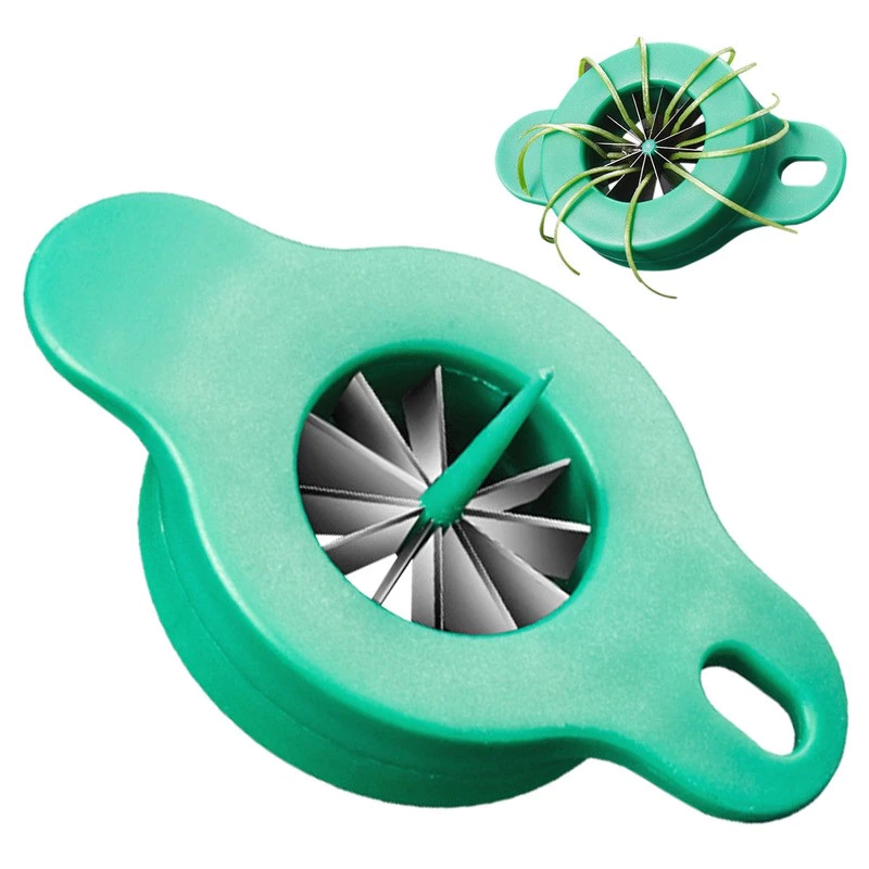 Plum blossom onion cutter untuk garnish daun bawang